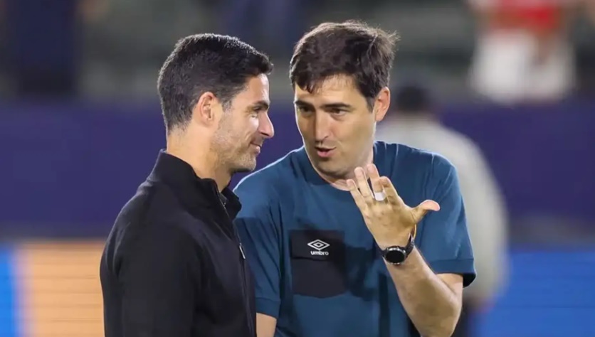 Arteta và Iraola là những người bạn thân từ thuở nhỏ. Ảnh: Getty.