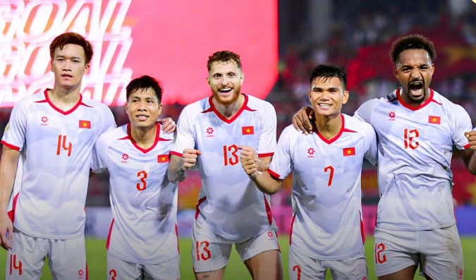 Việt Nam gi&agrave;nh chiến thắng ngay tr&ecirc;n đất Malaysia. Ảnh: VFF.