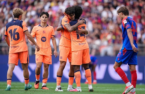Barca mang đến bữa tiệc bàn thắng trong cuộc chạm trán Basel. Ảnh: Getty.