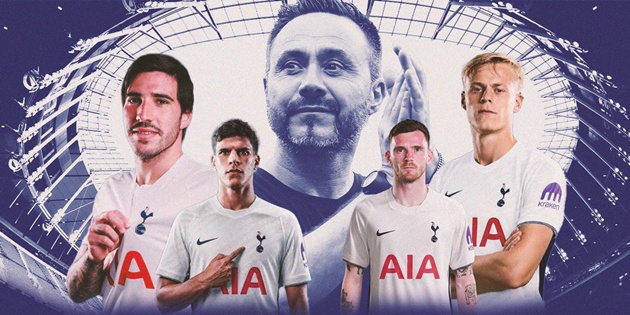 De Zerbi đặt cược tương lai Tottenham vào dàn tân binh chất lượng. Ảnh: The Analyst.