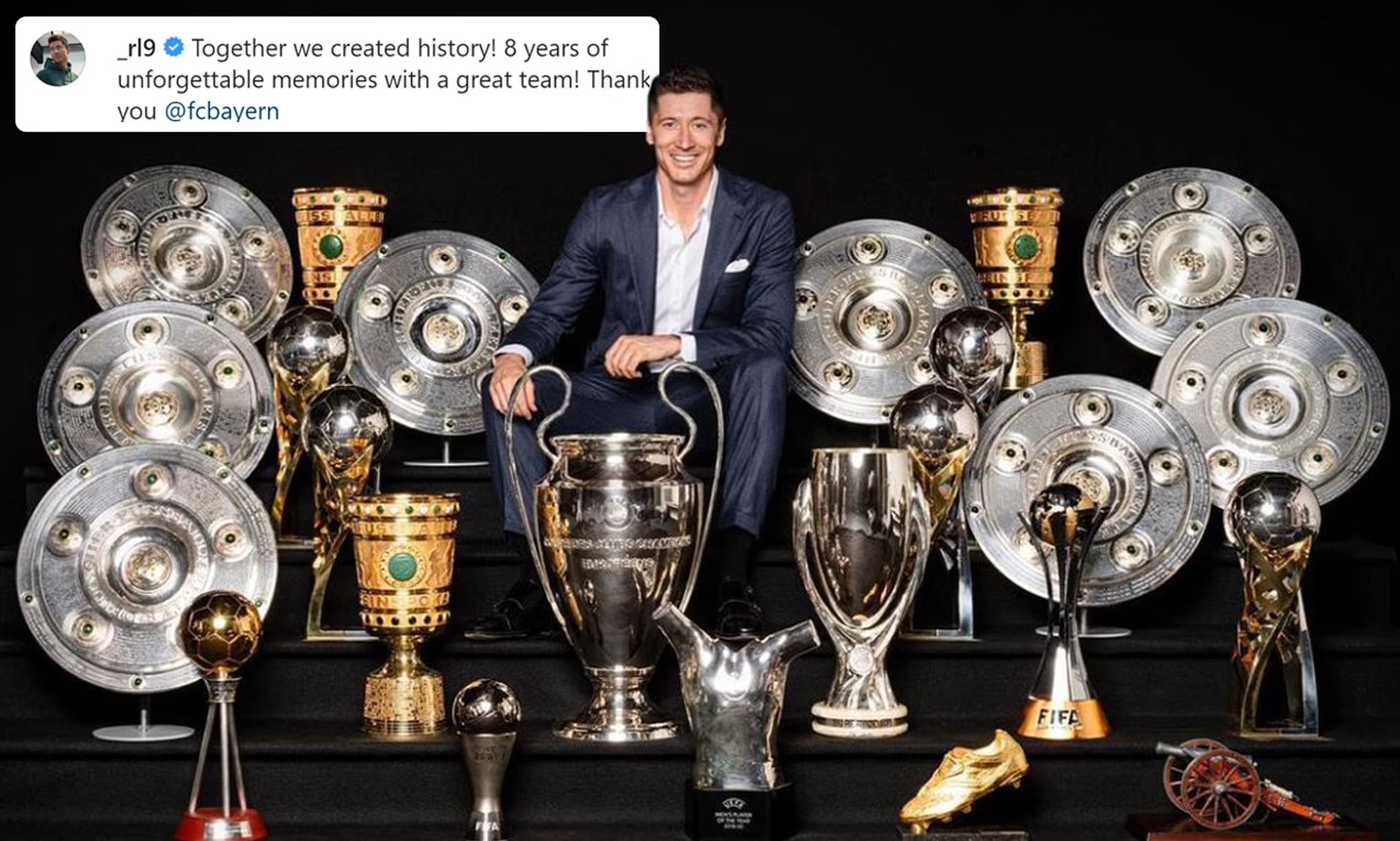 Từ Dortmund sang Bayern, Lewandowski bước lên đỉnh cao mới. Ảnh: Instagram Lewan.