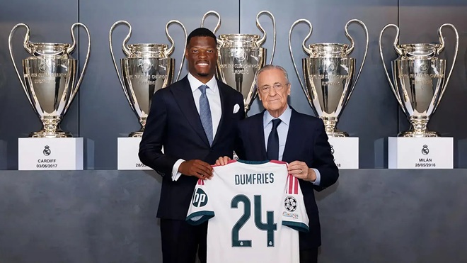 Ảnh bài viết Denzel Dumfries chính thức ra mắt Real Madrid