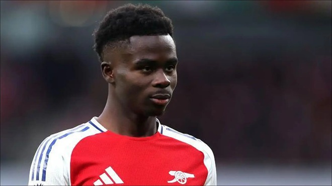 Saka không thích những chỉ trích dành cho Arsenal. Ảnh: Getty.