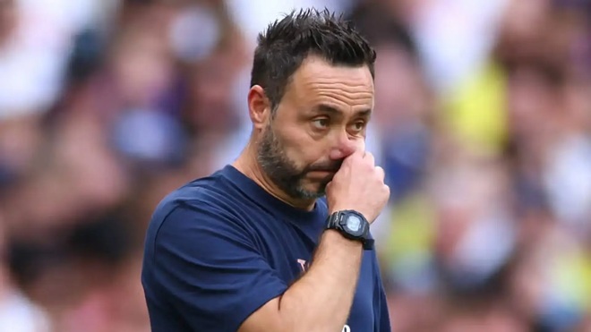 Ảnh bài viết De Zerbi xin lỗi người hâm mộ Tottenham sau thảm bại trước Brentford