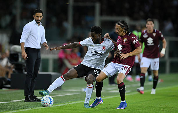 Amorim có trận ra mắt Serie A cùng Milan. Ảnh: Getty Images.