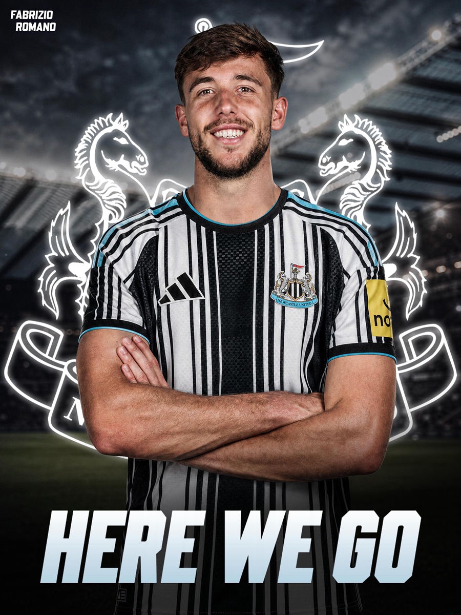 Nico Gonzalez được cho sắp gia nhập Newcastle. Ảnh: Fabrizio Romano/X.com.