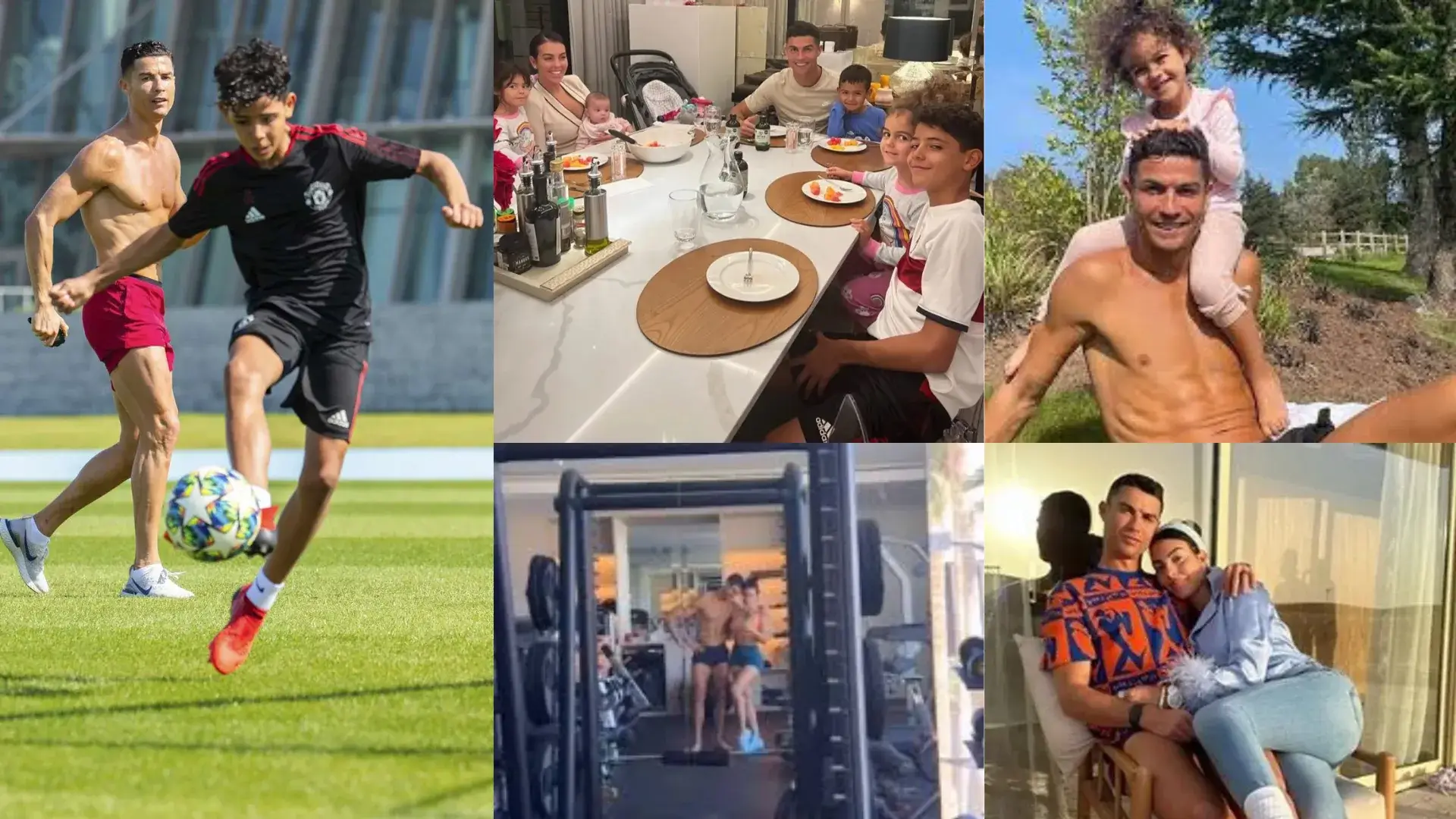 Sau những buổi tập, CR7 dành thời gian cho gia đình. Ảnh: Ronaldo/Instagram.