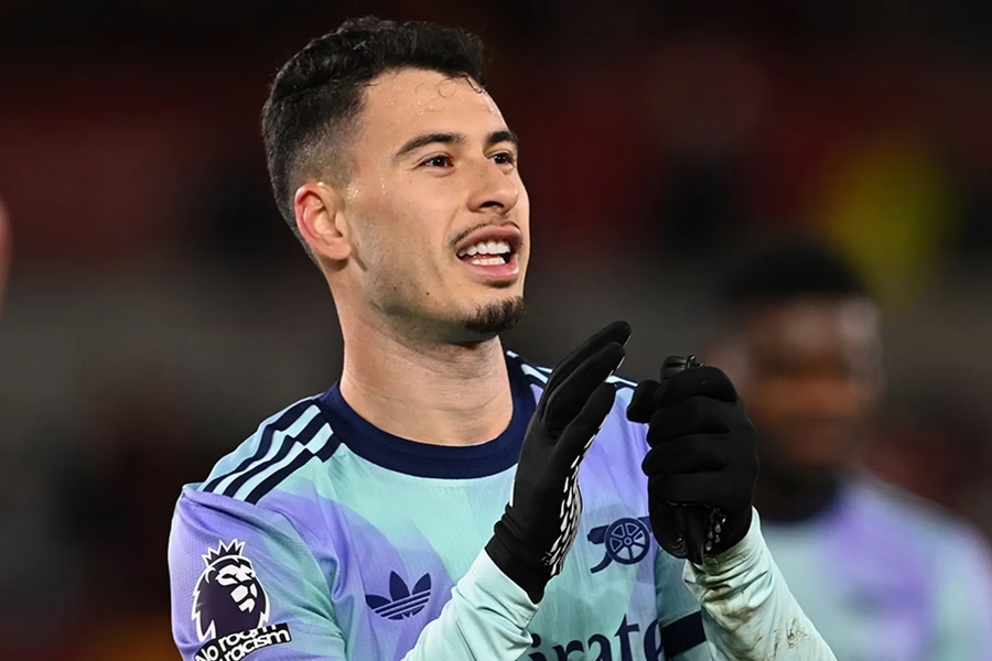 Gabriel Martinelli nhiều khả năng sẽ chia tay Arsenal hè năm nay. Ảnh: Arsenal FC.