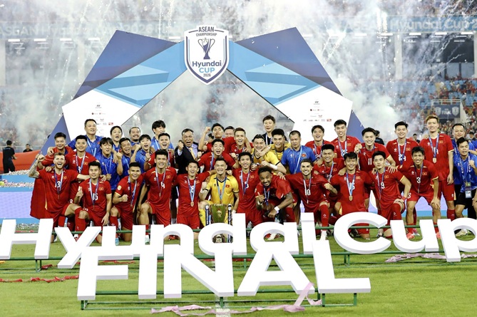 Việt Nam bảo vệ thành công ngôi vương ASEAN Cup. Ảnh: VFF.