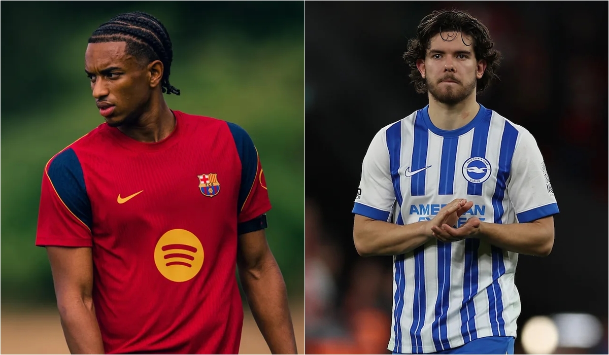 Alejandro Balde hay Ferdi Kadioglu mới l&agrave; lựa chọn tốt nhất cho Man Utd? Ảnh: Barcelona FC v&agrave; Brighton & Hove Albion FC.