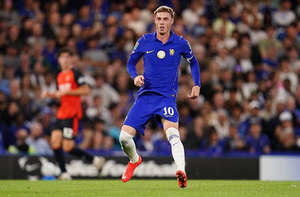 Cole Palmer trong trận đấu với Luton Town. Ảnh: Harvey Murphy/Getty Images.