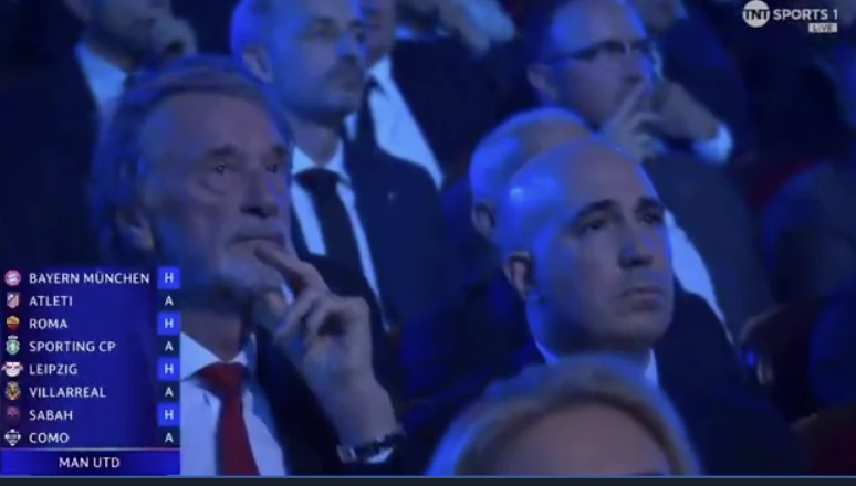 Ảnh bài viết Fan MU bàn tán vẻ mặt âu lo của BLĐ ở lễ bốc thăm Champions League