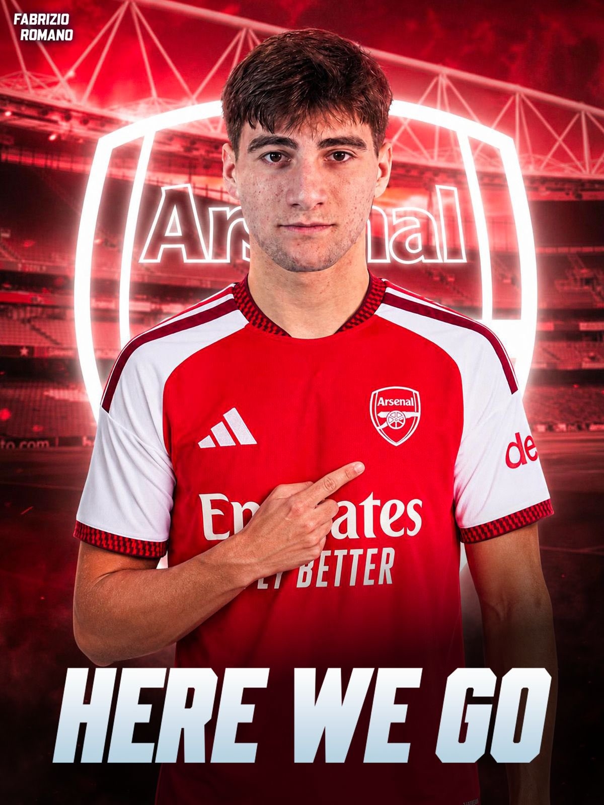 Andria Bartishvili được cho sắp gia nhập Arsenal. Ảnh: Fabrizio Romano/X.com.