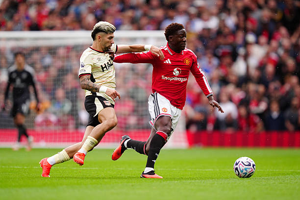 Mainoo có một màn trình diễn ấn tượng. Ảnh: David Davies/PA Images via Getty Images.