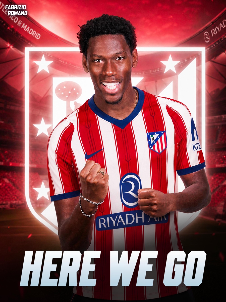 Jonathan David được cho sắp gia nhập Atletico Madrid. Ảnh: Fabrizio Romano/X.com.