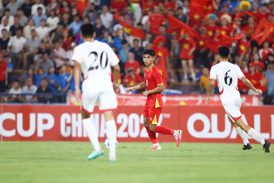 U20 Việt Nam đối mặt nguy cơ rớt hạng sau trận ra qu&acirc;n thất lợi tại v&ograve;ng loại U20 ch&acirc;u &Aacute; 2027. Ảnh: VFF.