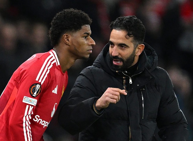 Rashford bị loại khỏi đội hình dưới thời Ruben Amorim. Ảnh: Justin Setterfield/Getty Images.