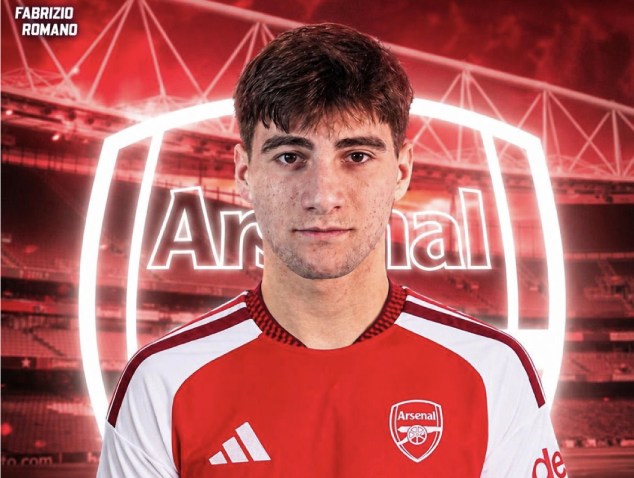 Arsenal sắp hoàn tất thương vụ chiêu mộ "Kvaratskhelia mới". Ảnh: Fabrizo Romano/X.