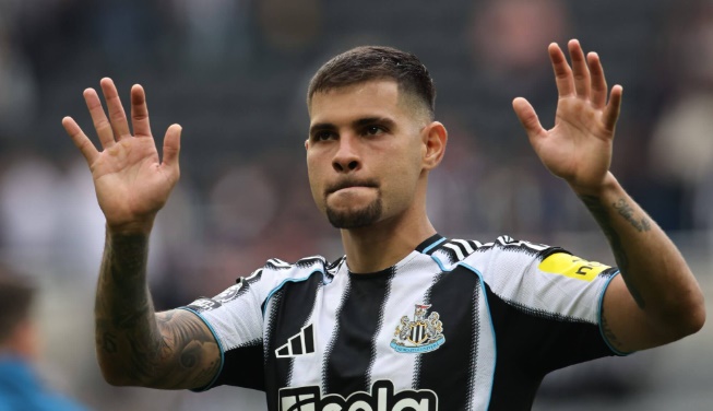 Bruno Guimaraes đã chia tay Newcastle để gia nhập Arsenal. (Ảnh: MI News/NurPhoto qua Getty Images)