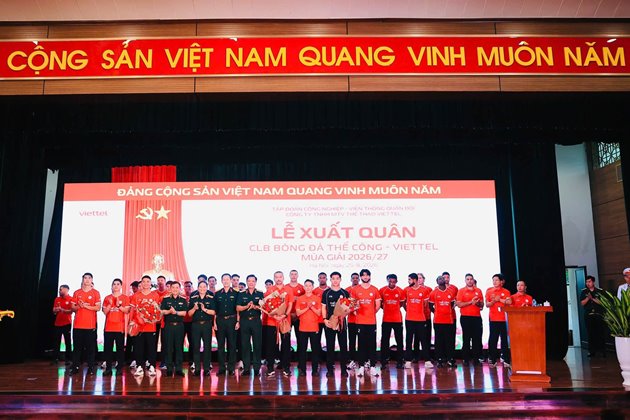 Thể Công Viettel tràn đầy tự tin trước mùa bóng mới. Ảnh từ Facebook Thể Công–Viettel FC.