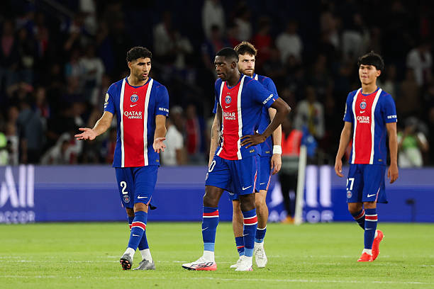 PSG gây thất vọng trên sân nhà. Ảnh: Johnny Fidelin/Getty Images