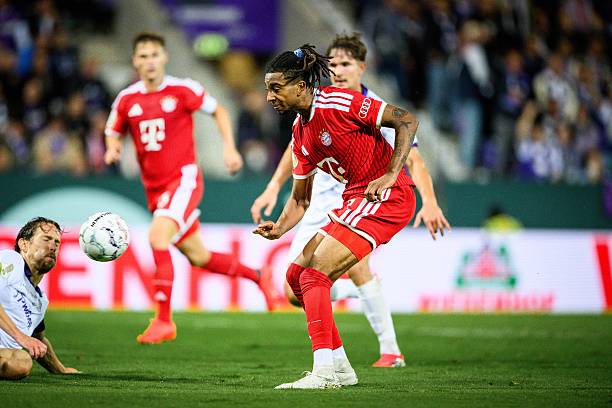 Olise là khao khát của Liverpool. Ảnh của Marvin Ibo Guengoer - GES Sportfoto/Getty Images.