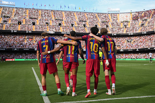 Barca đang thể hiện phong độ hủy diệt ở giai đoạn đầu mùa. Ảnh: David Ramos/Getty Images.