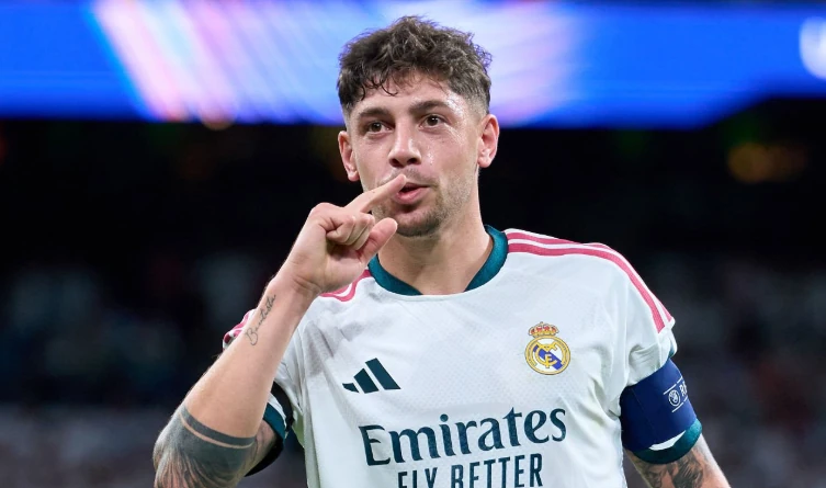 Federico Valverde lập công cho Real. Ảnh: Mateo Villalba/Getty Images.