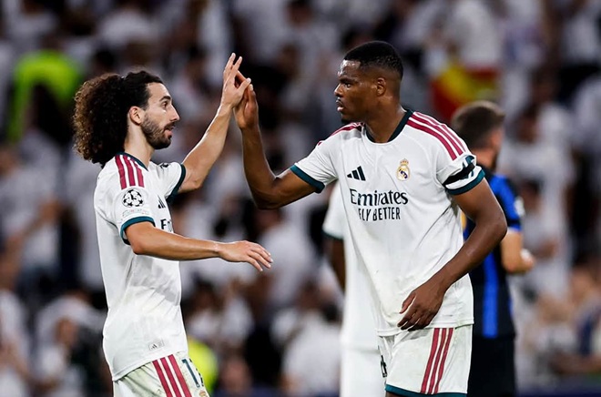 Denzel Dumfries – 6,9. Anh là mắt xích yếu của Real ở trận đấu này. Ảnh: Real Madrid.