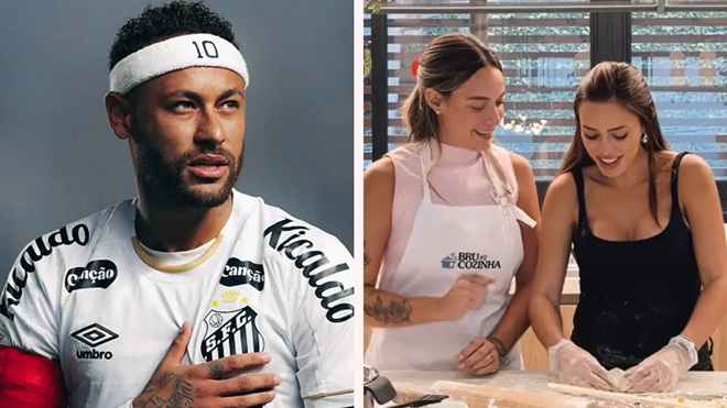 Người cũ và vợ của Neymar có mối quan hệ tốt đẹp. Ảnh: Getty/Youtube.