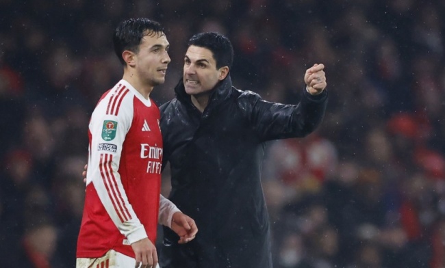 Zubimendi có khả năng rời Arsenal. Ảnh: EPA/TOLGA AKMEN.