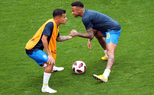 Neymar v&agrave; Coutinho từng l&agrave; đồng đội tr&ecirc;n tuyển Brazil. (Ảnh: EPA Images)
