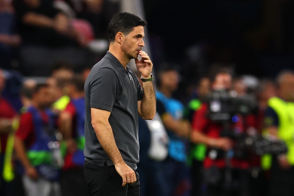 Liệu HLV Mikel Arteta có nên trao cơ hội cho Mikel Merino ở vị trí tiền đạo cắm? Ảnh: EPA/Anna Szilagy.