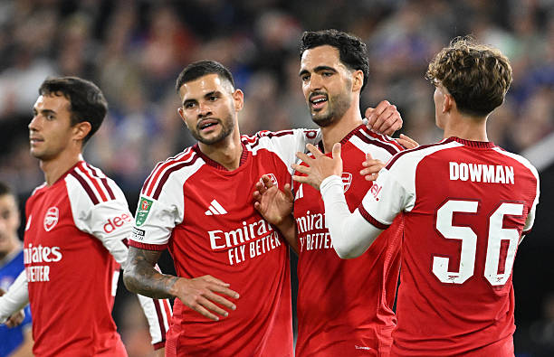 Arsenal đang có phong độ ấn tượng từ đầu mùa. Ảnh: Stuart MacFarlane/Getty Images