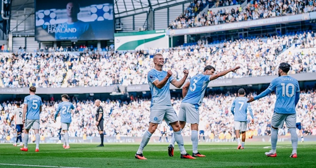 Haaland tiếp tục ghi b&agrave;n cho Man City. (Ảnh: Trang chủ Man City)