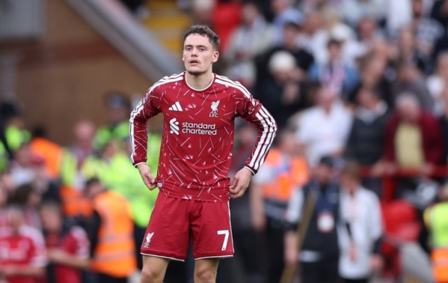 Florian Wirtz chưa thể đột phá trong màu áo The Kop. Ảnh: EPA.