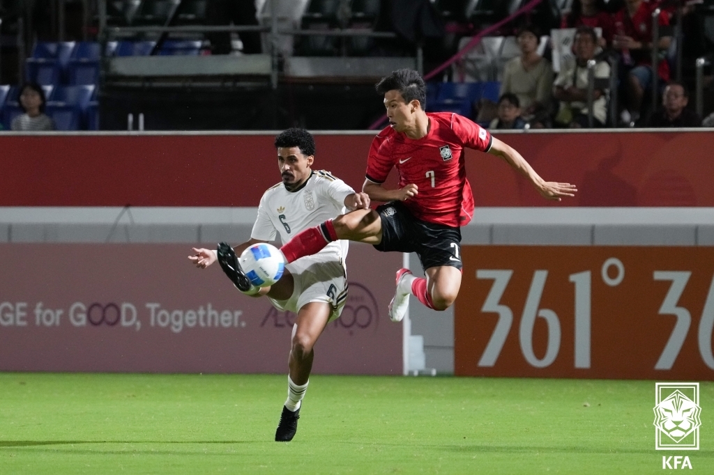 U23 H&agrave;n Quốc vượt qua U23 Saudi Arabia ở trận tranh ng&ocirc;i đầu bảng D. Ảnh: KFA/LĐBĐ H&agrave;n Quốc.