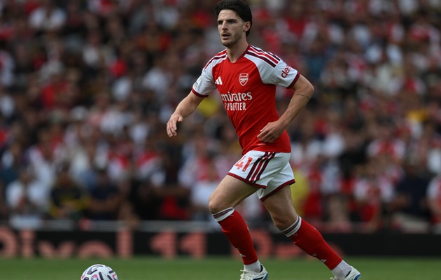 Rice mệt mỏi v&igrave; c&agrave;y ải cho Arsenal. (Ảnh: EPA Images)
