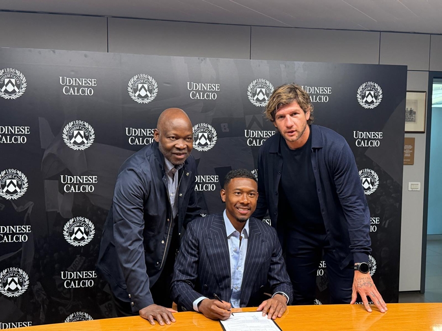 David Alaba ch&iacute;nh thức cập bến Udinese. Ảnh: Udinese FC.