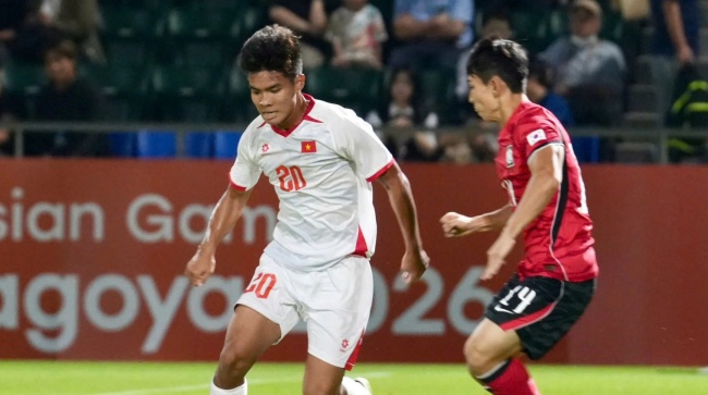U23 Việt Nam thua trắng 4 bàn trước U23 Hàn Quốc. Ảnh: VFF.