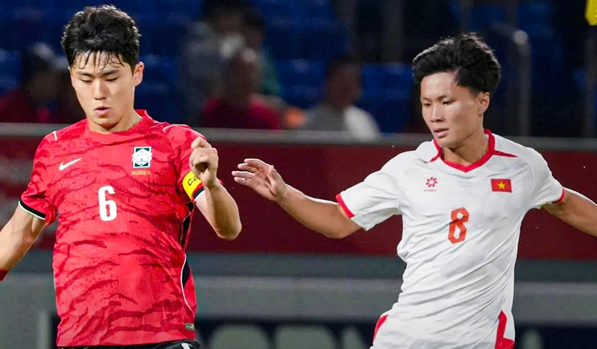 U23 Việt Nam dừng bước trước U23 Hàn Quốc. Ảnh: VFF.