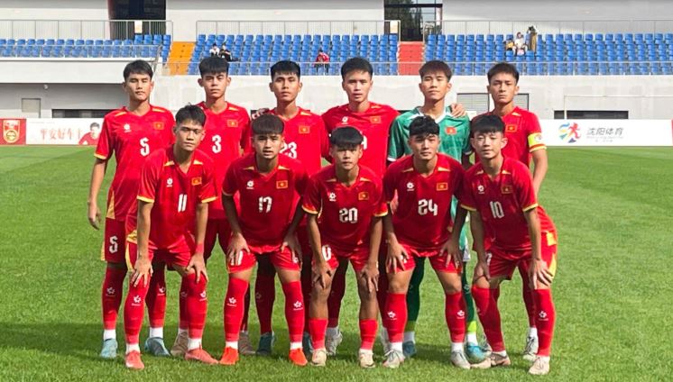 U16 Việt Nam để thua tiếc nuối trước Trung Quốc. Ảnh: VFF.
