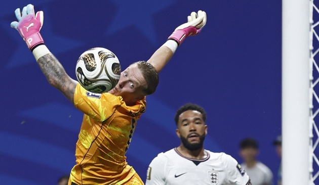 Pickford l&agrave; sự lựa chọn số 1 trong khung gỗ của ĐT Anh trước Nations League 2026/27. (Ảnh: EPA Images)