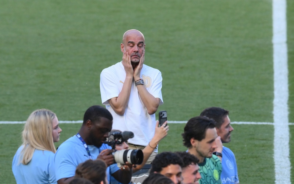 Di sản của Pep c&oacute; thể bị ảnh hưởng khi Man City bị buộc tội. Ảnh: EPA.