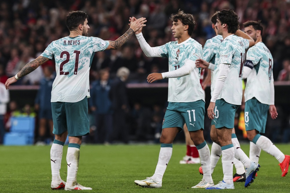 Bồ Đ&agrave;o Nha thắng tưng bừng Đan Mạch d&ugrave; kh&ocirc;ng c&oacute; Ronaldo. Ảnh: EPA.