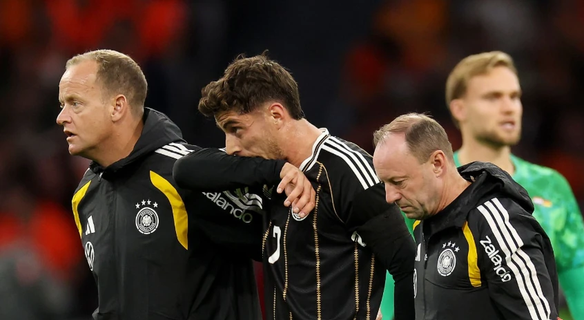 Havertz dính chấn thương. Ảnh: Alexander Hassenstein - UEFA/Getty Images.