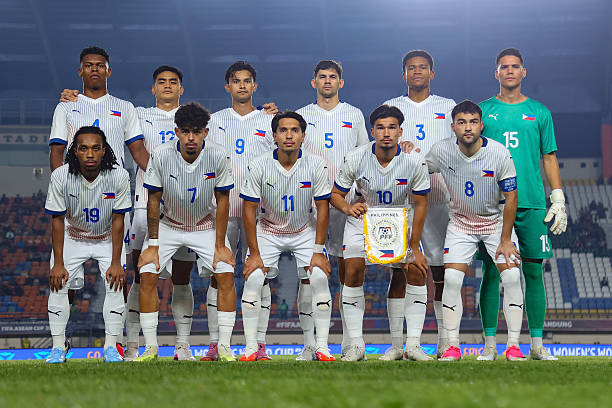 Tuyển Philippines đang tạm vượt mặt tuyển Việt Nam để gi&agrave;nh lấy ng&ocirc;i nh&igrave; bảng B FIFA ASEAN Cup 2026. Ảnh: Pakawich Damrongkiattisak - FIFA / Getty Images.