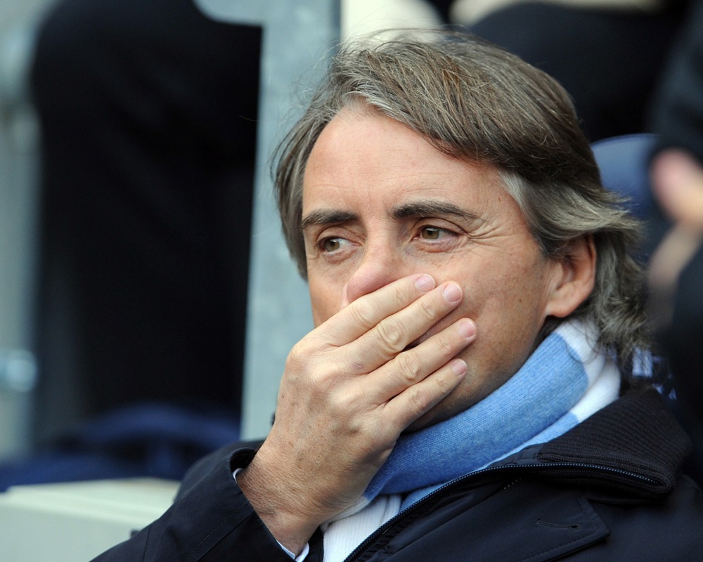 Mancini có nhiều năm dẫn dắt Man City. Ảnh: EPA.