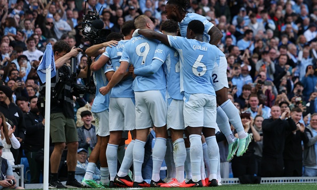 Man City toàn thắng 5 vòng đầu ở Ngoại hạng Anh 2026/27. (Ảnh: EPA Images)