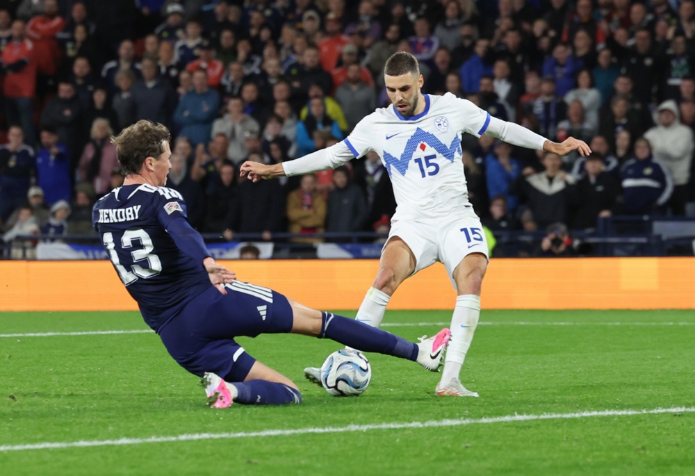 Scotland nhận thất bại sát nút trước Slovenia. Ảnh: EPA.